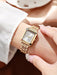 SHEIN 1 reloj de pulsera de cuarzo clásico de lujo para mujer con correa de acero inoxidable - Quierox - Tienda Online
