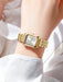 SHEIN 1 reloj de pulsera de cuarzo clásico de lujo para mujer con correa de acero inoxidable - Quierox - Tienda Online
