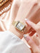 SHEIN 1 reloj de pulsera de cuarzo clásico de lujo para mujer con correa de acero inoxidable - Quierox - Tienda Online