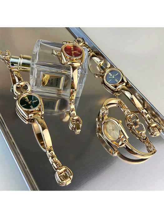 Shein 1 reloj dorado con forma de herradura para mujer - Quierox - Tienda Online