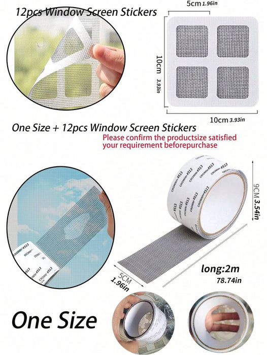 Shein 1 rollo de cinta de reparación de mosquiteras, cinta de malla autoadhesiva - Quierox - Tienda Online