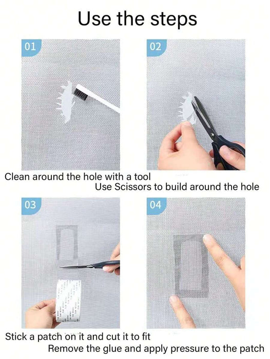 Shein 1 rollo de cinta de reparación de mosquiteras, cinta de malla autoadhesiva - Quierox - Tienda Online