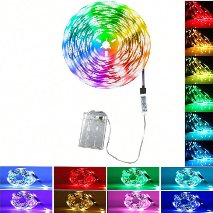 SHEIN 1 rollo de Luz de tira LED con alimentación de batería de 2m - Quierox - Tienda Online