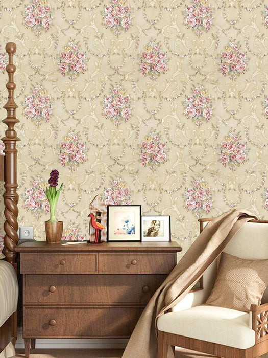 Shein 1 rollo de papel de pared con estampado floral - Quierox - Tienda Online