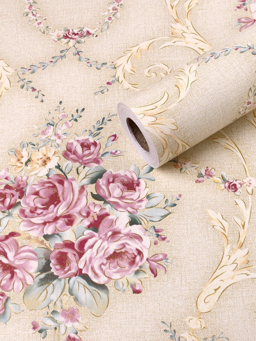 Shein 1 rollo de papel de pared con estampado floral - Quierox - Tienda Online