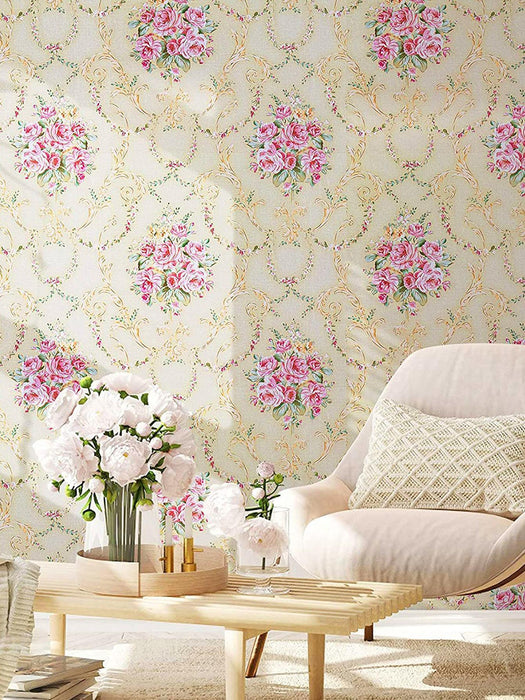 Shein 1 rollo de papel de pared con estampado floral - Quierox - Tienda Online