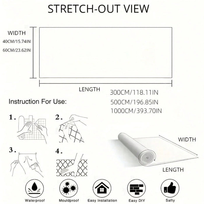 Shein 1 Rollo de papel pintado de grano de madera negro, impermeable y removible con autoadhesivo de PVC, 40*300cm - Quierox - Tienda Online