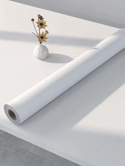 SHEIN 1 rollo de papel tapiz blanco mate con textura, papel tapiz autoadhesivo removible de vinilo - Quierox - Tienda Online