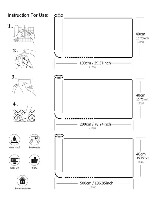 SHEIN 1 rollo de papel tapiz liso de PVC negro autoadhesivo para pared para decoración - Quierox - Tienda Online