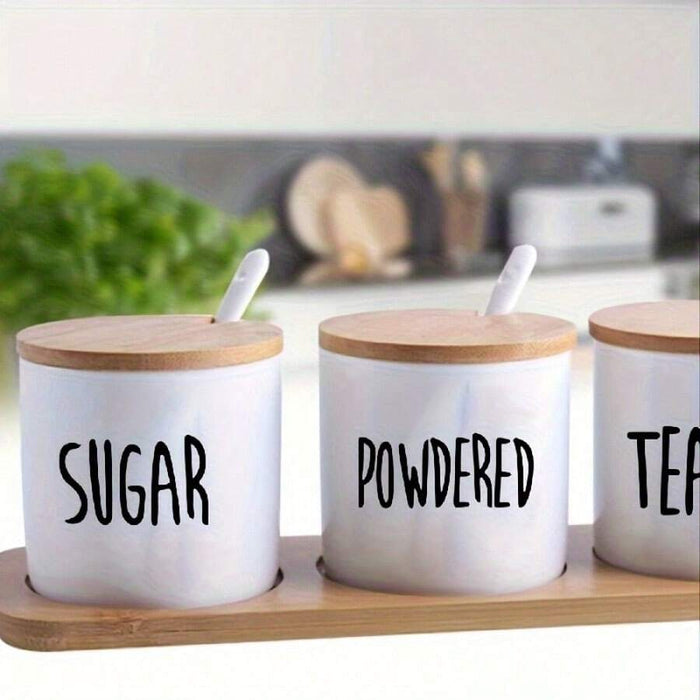 SHEIN 1 Set de 4 paquetes de etiquetas adhesivas para azúcar, café y té - Quierox - Tienda Online