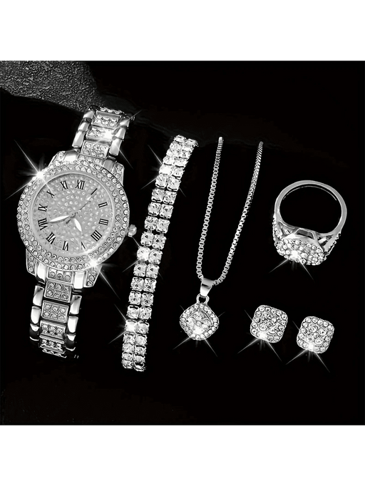 SHEIN 1 Set de Reloj de Cuarzo Elegante y Casual de Moda para Mujer - Quierox - Tienda Online