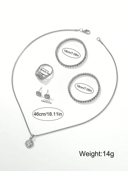 SHEIN 1 Set de Reloj de Cuarzo Elegante y Casual de Moda para Mujer - Quierox - Tienda Online