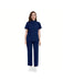 SHEIN 1 Set Uniforme de mujer de manga corta con cremallera y cuello de tortuga - Quierox - Tienda Online