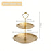 SHEIN 1 soporte para pasteles de varios niveles de acero inoxidable dorado de dos capas - Quierox - Tienda Online