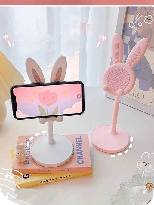 Shein 1 soporte plegable ajustable de plástico ABS y aluminio con forma de conejo para tableta y teléfono - Quierox - Tienda Online
