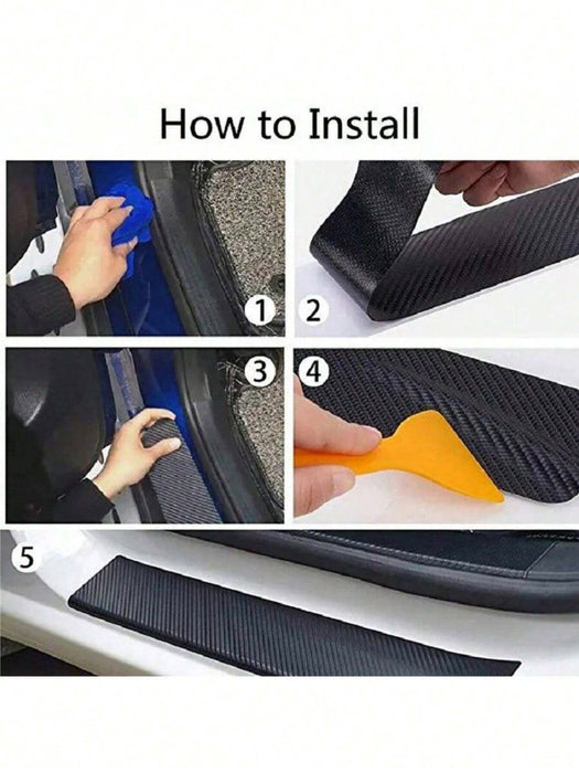 Shein 1 unidad de 5 m x 10 cm de fibra de carbono para coche, tira protectora para el umbral del coche - Quierox - Tienda Online