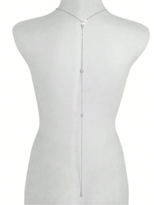 SHEIN 1 unidad de elegante cadena corporal sin espalda con diamantes de imitación - Quierox - Tienda Online