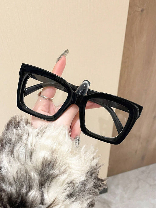 SHEIN 1 unidad de gafas Y2K Squared con lentes transparentes estilo retro - Quierox - Tienda Online