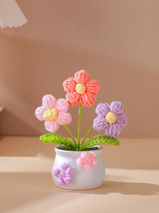 SHEIN 1 unidad, Decoración de Planta en Maceta de Lana para el Hogar - Quierox - Tienda Online