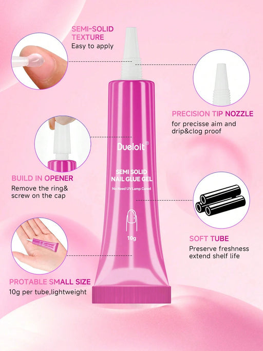 Shein 1 unidad. Pegamento para uñas semisólido de secado rápido de 10 g - Quierox - Tienda Online