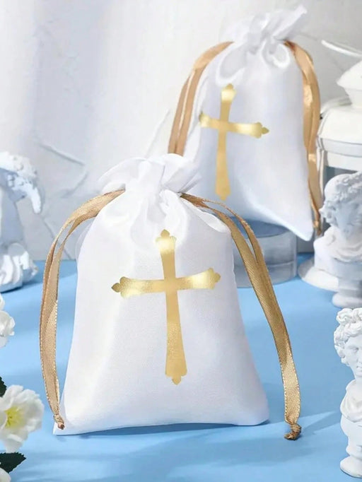 Shein 10 bolsas de regalo de satén con cordón de regalo religiosas - Quierox - Tienda Online