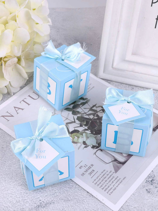 Shein 10 Caja de regalo estilo europeo en miniatura para celebración de bebés - Quierox - Tienda Online