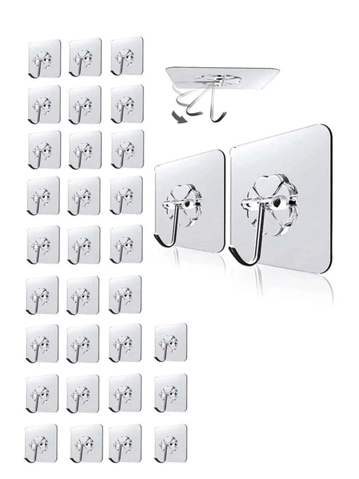 Shein 10 ganchos autoadhesivos resistentes de acero inoxidable - Quierox - Tienda Online