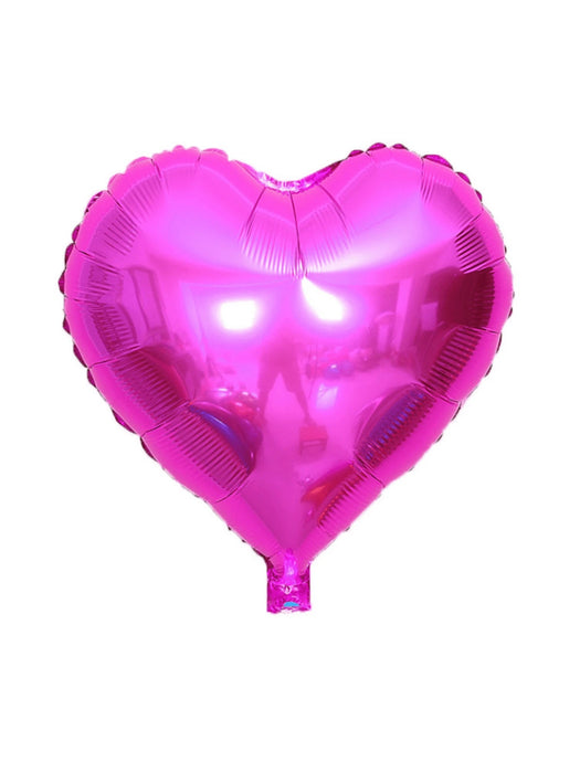 SHEIN 10 globos decorativos en forma de corazón, globo rosa fuerte metálico de 18 pulgadas - Quierox - Tienda Online