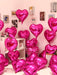 SHEIN 10 globos decorativos en forma de corazón, globo rosa fuerte metálico de 18 pulgadas - Quierox - Tienda Online