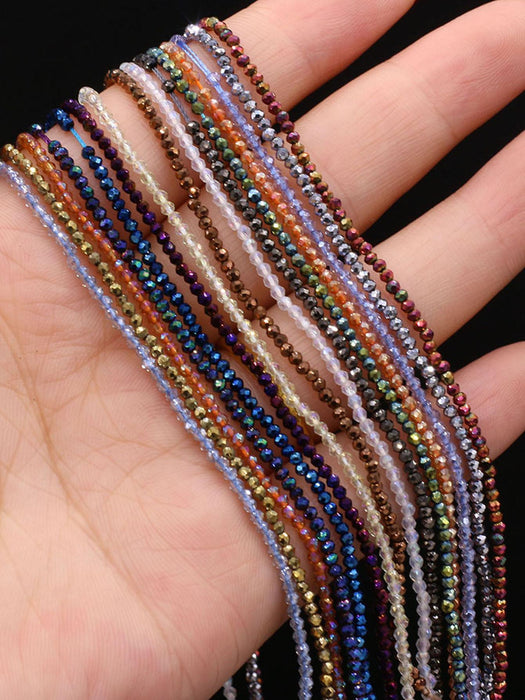 Shein 10 hebras de cuentas de piedra natural facetadas de colores aleatorios, 4 mm - Quierox - Tienda Online