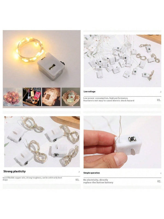 Shein 10 luces LED de cadena, luces de hadas estrelladas, luces para ramos de flores, ideales para regalos, decoración de dormitorio - Quierox - Tienda Online