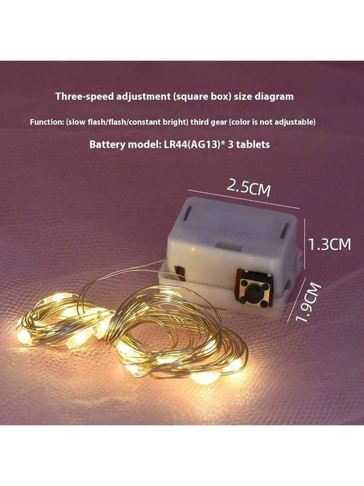 Shein 10 luces LED de cadena, luces de hadas estrelladas, luces para ramos de flores, ideales para regalos, decoración de dormitorio - Quierox - Tienda Online
