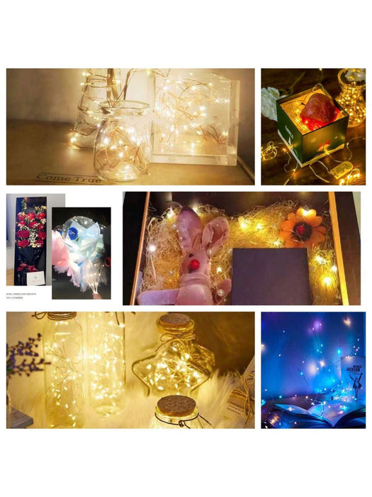 Shein 10 luces LED de cadena, luces de hadas estrelladas, luces para ramos de flores, ideales para regalos, decoración de dormitorio - Quierox - Tienda Online