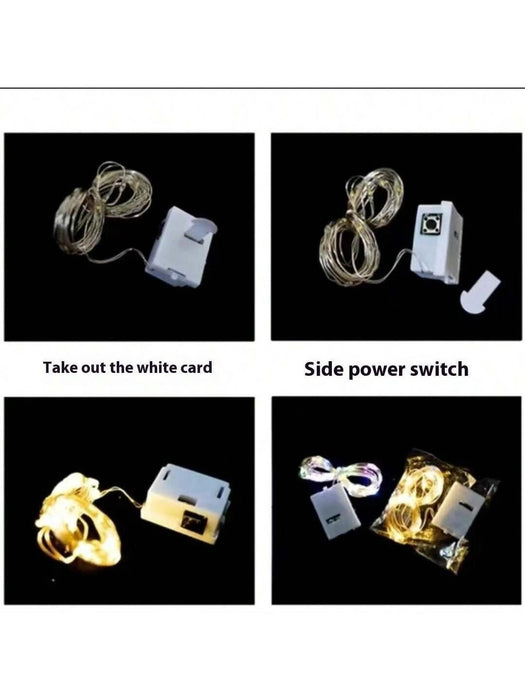 Shein 10 luces LED de cadena, luces de hadas estrelladas, luces para ramos de flores, ideales para regalos, decoración de dormitorio - Quierox - Tienda Online