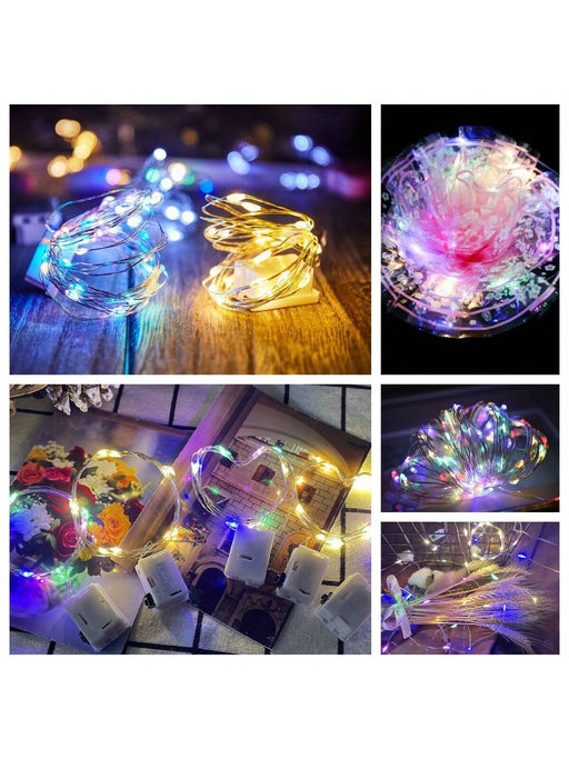 Shein 10 luces LED de cadena, luces de hadas estrelladas, luces para ramos de flores, ideales para regalos, decoración de dormitorio - Quierox - Tienda Online