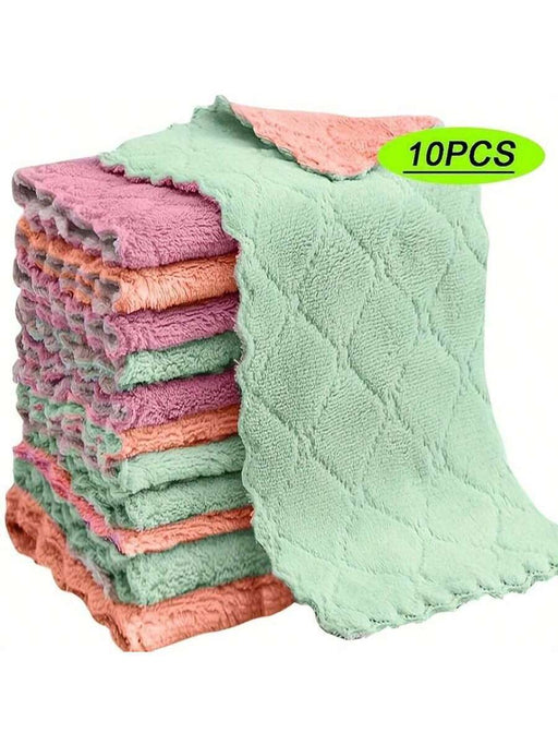 Shein 10 paños de cocina reutilizables, suaves y absorbentes: perfectos para lavar platos y cocinar - Quierox - Tienda Online