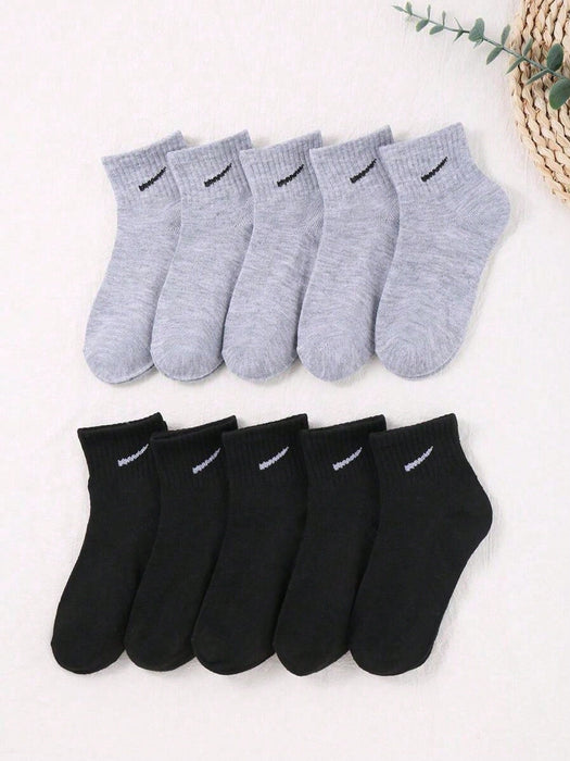 SHEIN 10 pares de calcetines infantiles de colores surtidos al azar - Quierox - Tienda Online