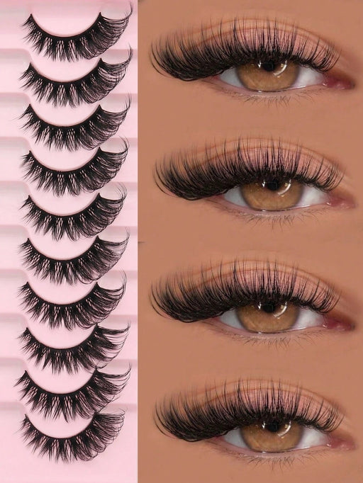 Shein 10 pares de pestañas postizas de imitación de visón estilo ojo de gato - Quierox - Tienda Online