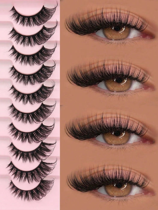 Shein 10 pares de pestañas postizas de imitación de visón estilo ojo de gato - Quierox - Tienda Online