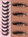 Shein 10 pares de pestañas postizas de imitación de visón estilo ojo de gato - Quierox - Tienda Online