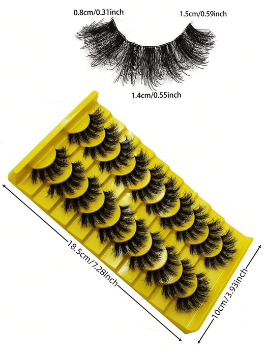 Shein 10 pares de pestañas postizas esponjosas 3D - Quierox - Tienda Online