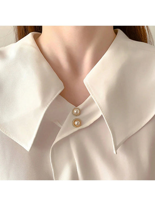 SHEIN 10 piezas Botón de perla de plástico para camisa - Quierox - Tienda Online