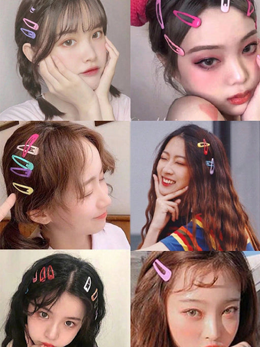Shein 10 piezas Clips para el cabello de colores caramelo Y2K lindos de epoxy coloridos de tamaño pequeño - Quierox - Tienda Online