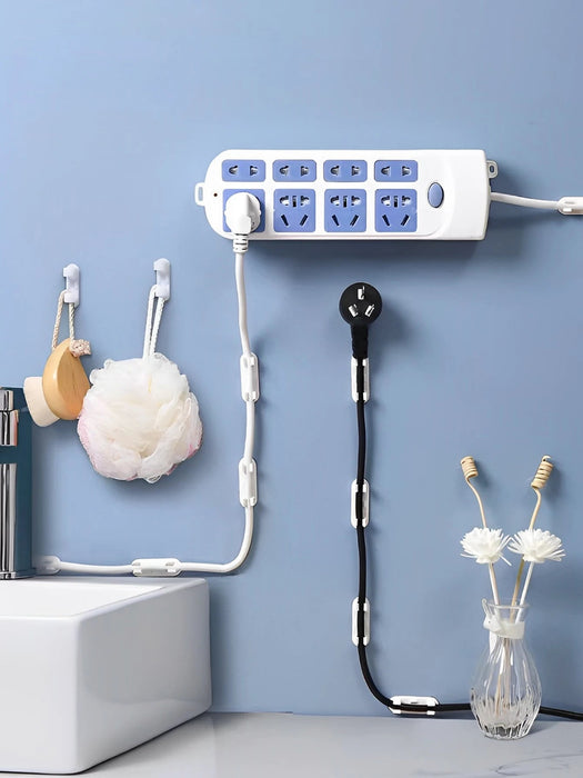 SHEIN 10 piezas de abrazaderas con Adhesivo blanco para cable - Quierox - Tienda Online