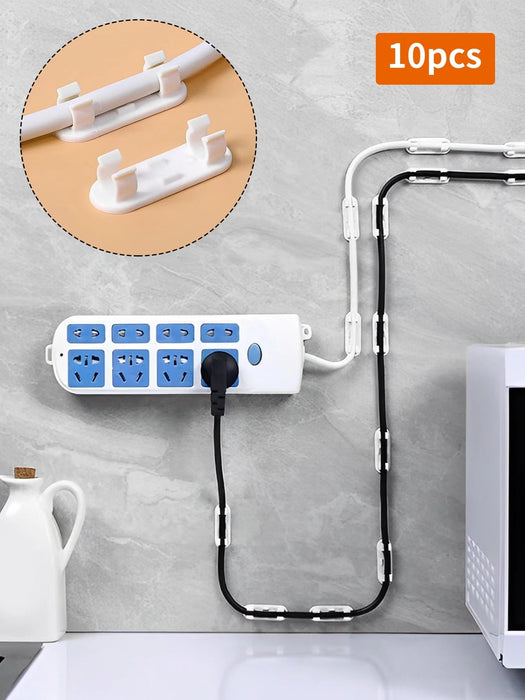 SHEIN 10 piezas de abrazaderas con Adhesivo blanco para cable - Quierox - Tienda Online