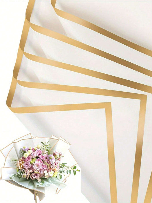 SHEIN 10 piezas de papel de regalo con borde dorado estilo coreano - Quierox - Tienda Online