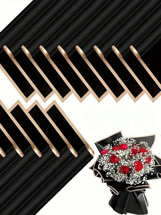 SHEIN 10 piezas de papel de regalo con borde dorado estilo coreano - Quierox - Tienda Online