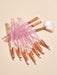 Shein 10 piezas de pinceles de maquillaje de ojos con mango de cristal rosa - Quierox - Tienda Online