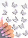 SHEIN 10 piezas Decoración de arte de uñas con diseño de mariposa 3D - Quierox - Tienda Online