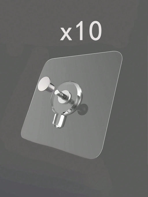 Shein 10 piezas Ganchos de pared autoadhesivos de uso pesado para colgar cuadros y marcos de fotos - Quierox - Tienda Online